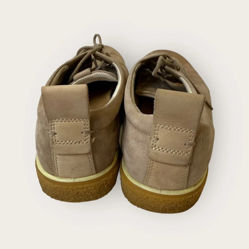 ECCO Mens Leather Casual Dress Shoes, Lace-Up, Size US 11 EU 45,‎ Beige